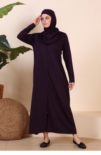 Purple Hijab Dress 7028.Mor