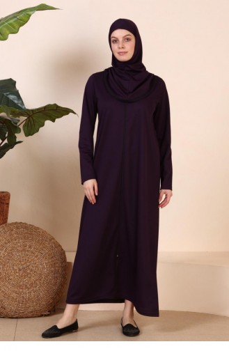 Purple Hijab Dress 7028.Mor