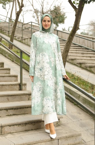 Mint green Abaya 36067-01