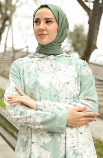 Mint green Abaya 36067-01