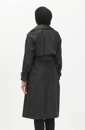 Trenchcoat mit Gürtel 1108-01 Schwarz 1108-01