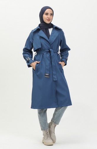 Trenchcoat mit Gürtel 1108-03 Marineblau 1108-03