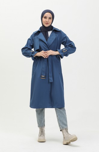 Trenchcoat mit Gürtel 1108-03 Marineblau 1108-03