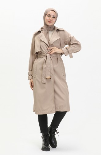 Trenchcoat mit Gürtel 1108-04 Beige 1108-04