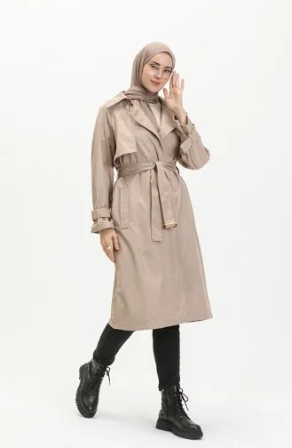 Trenchcoat mit Gürtel 1108-04 Beige 1108-04