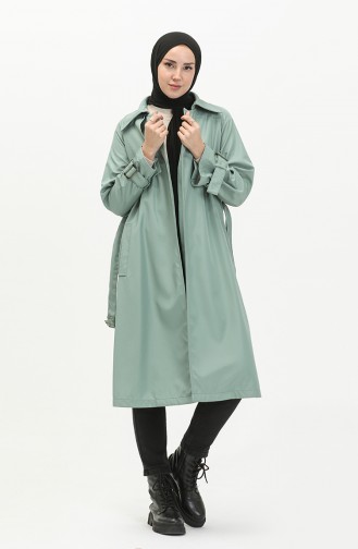 Water Green Trench Coats Models 1108-05