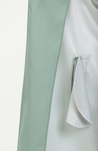 Belted Trench Coat 1108-05 Aqua Green 1108-05