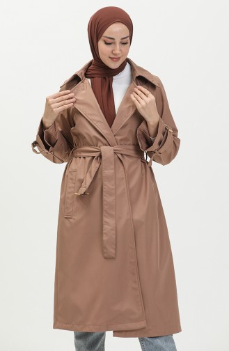 Belted Trench Coat 1108-06 Tan 1108-06