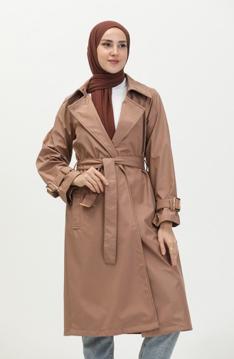 Belted Trench Coat 1108-06 Tan 1108-06