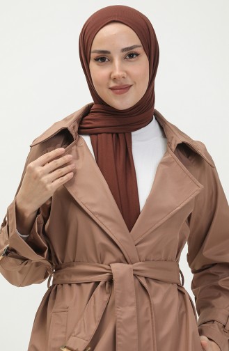 Belted Trench Coat 1108-06 Tan 1108-06