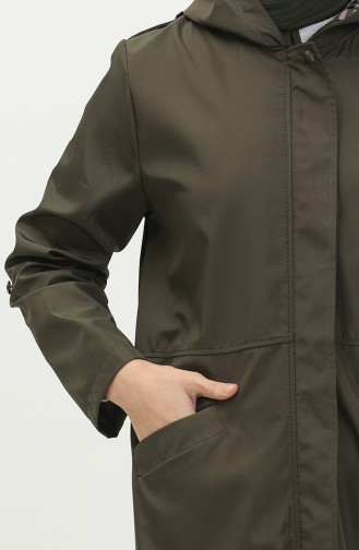 Bondit Fabric Hooded Trench Coat 1119-02 Khaki 1119-02