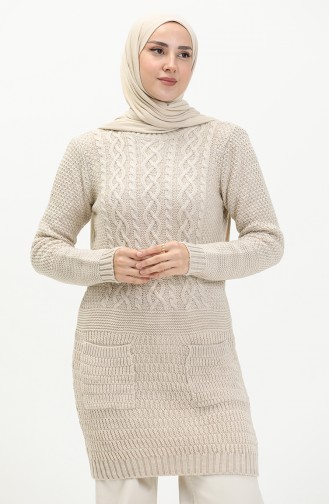 Triko Cepli Tunik 80062-04 Bej