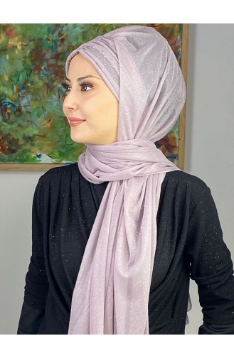 سلطان موديل شال شيفون فضي مجمع SEARCH17SHAL38-11 ليلكي 17ŞAL38-11