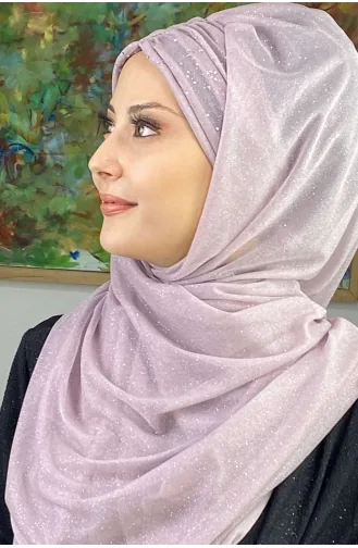 سلطان موديل شال شيفون فضي مجمع SEARCH17SHAL38-11 ليلكي 17ŞAL38-11