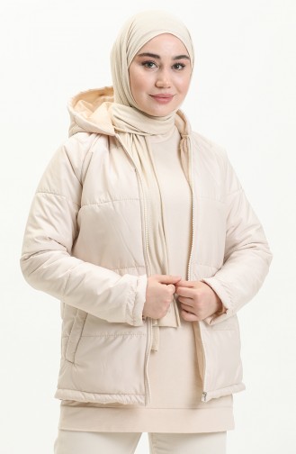 Light Beige Lange Jas 6953A-01