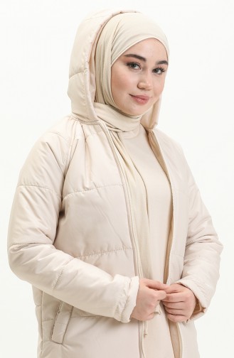 Light Beige Lange Jas 6953A-01