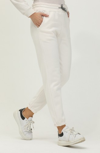 Three Yarn Pocket Sweatpants 0269-04 Ecru 0269-04