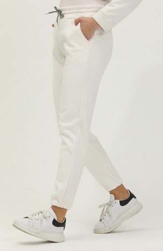Three Yarn Pocket Sweatpants 0269-04 Ecru 0269-04