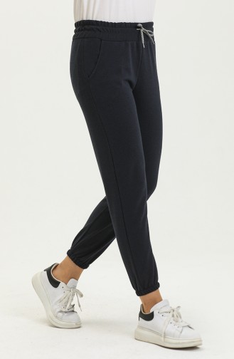 Two Yarn Pocketed Sweatpants 0270-06 Navy Blue 0270-06