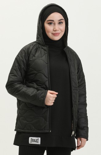 Kapitone Spor Mont 6953B-01 Siyah