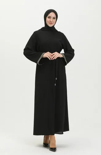 Robe de Soirée en Pierre 0008-02 Noir 0008-02