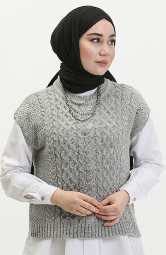 Knitted Sweater 4377-02 Gray 4377-02