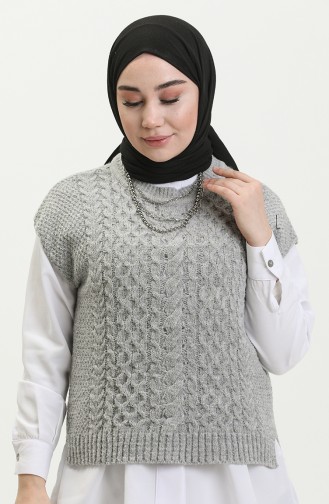 Pull Sans Manches Tricot 4377-02 Gris 4377-02
