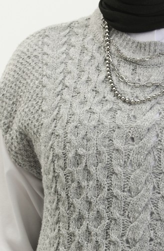Pull Sans Manches Tricot 4377-02 Gris 4377-02