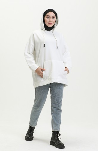 Ecru Sweatshirt 2402-01