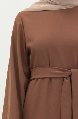 Taşlı Abiye Elbise 0008-06 Taba