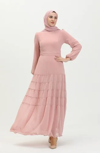 Robe de Soirée Plissée 5712-03 Poudre 5712-03