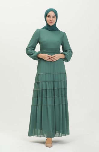 Shirred Evening Dress 5712-06 Green 5712-06