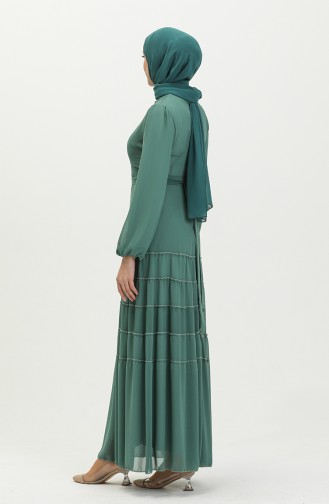 Shirred Evening Dress 5712-06 Green 5712-06