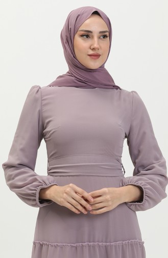 Gefälteltes Abendkleid 5712-07 Lila 5712-07