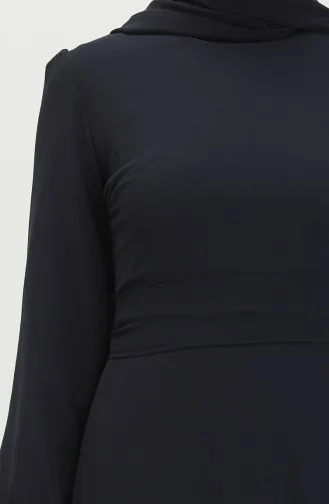 Gefälteltes Abendkleid 5712-09 Dunkelblau 5712-09