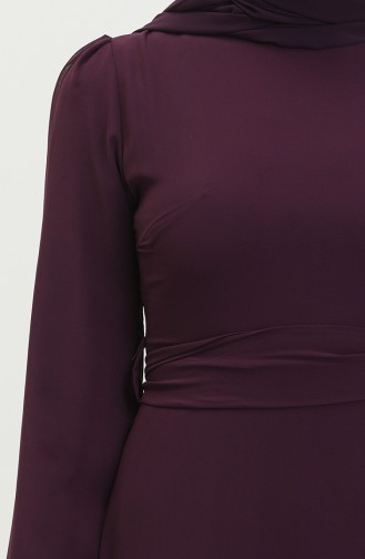 Gefälteltes Abendkleid 5712-11 Violett 5712-11