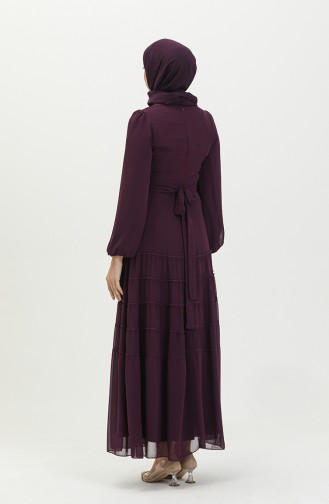 Gefälteltes Abendkleid 5712-11 Violett 5712-11