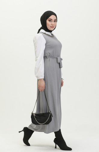 Indigo Hijab Dress 0385-02
