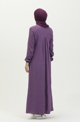 Kleid mit elastische Ärmel 1838-01 Violett 1838-01