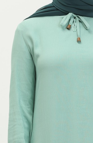 Elastic Sleeve Dress 1838-05 Aqua Green 1838-05