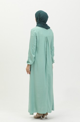 Elastic Sleeve Dress 1838-05 Aqua Green 1838-05