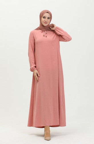 Elastic Sleeve Dress 1838-06 Powder 1838-06