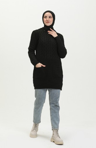 Pocket Knitted Tunic 80062-03 Black 80062-03