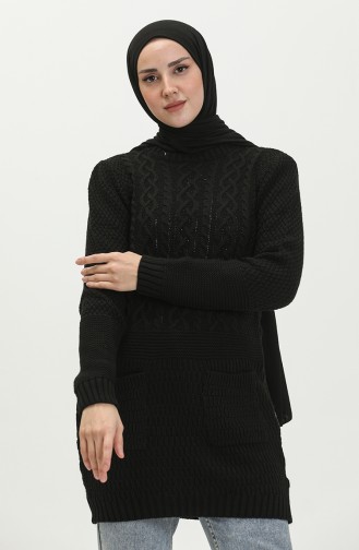 Pocket Knitted Tunic 80062-03 Black 80062-03