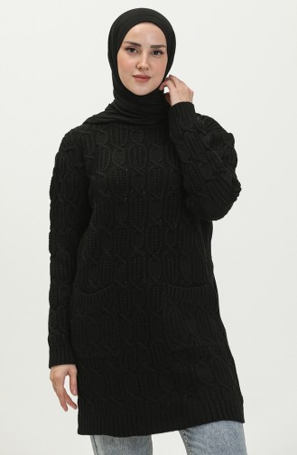 Pocket Knitted Tunic 80065-03 Black 80065-03