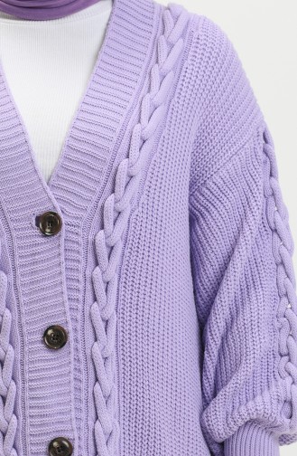 Trikot geknöpfte Strickjacke 0548-15 Lila 0548-15