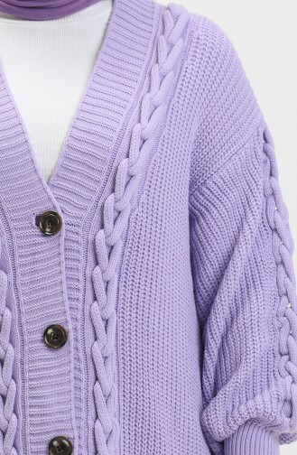 Cardigan Tricot Boutonné 0548-15 Lila 0548-15