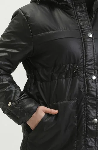 Puffercoat mit Kapuze 9015-05 Schwarz 9015-05
