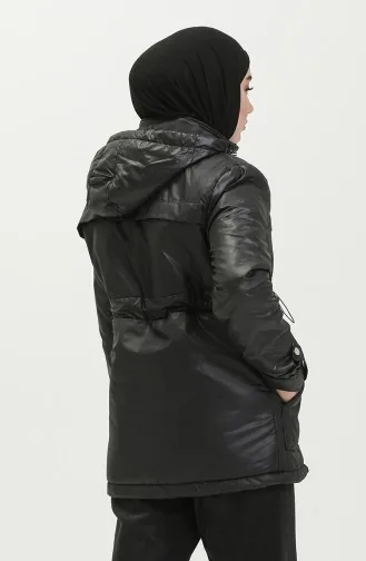 Puffercoat mit Kapuze 9015-05 Schwarz 9015-05