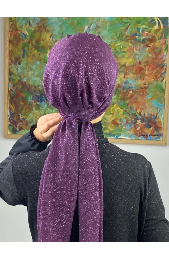 Hürrem Bonnet Écharpe Pailleté Single Unit 57ARA181222-05 Violet 57ARA181222-05